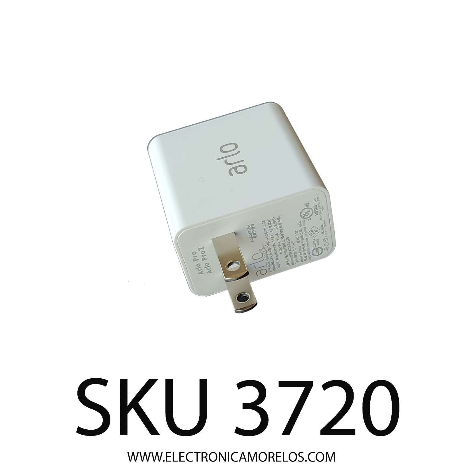 ADAPTADOR AC ARLO / NUMERO DE PARTE AD2085320 / 332-50033-33 / ENTRADA: 100-240V AC / SALIDA: 5V DC- 1.8A / 9V - 1.1A   / 332-50033-02 / 332-50033-04	